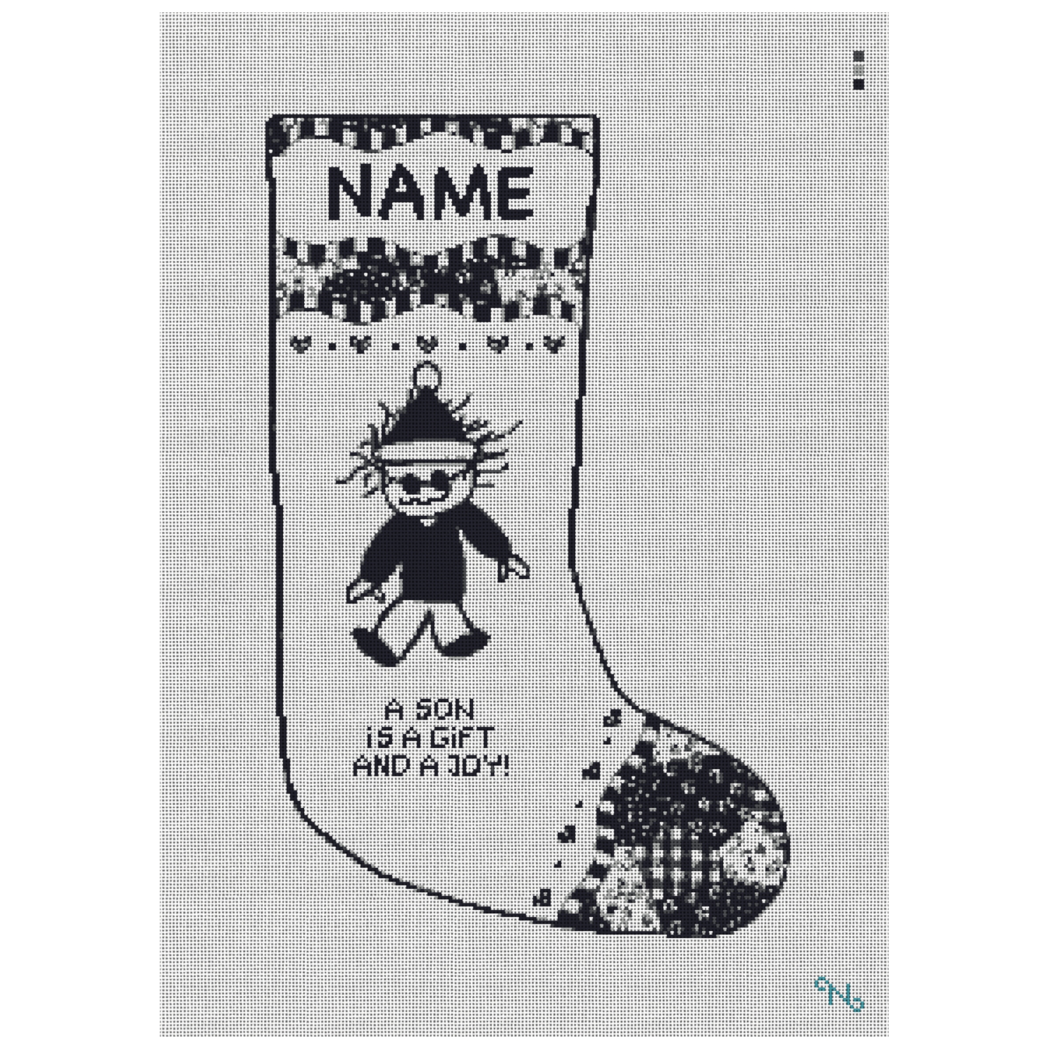 Son is a Gift Needlepoint Stocking Kit