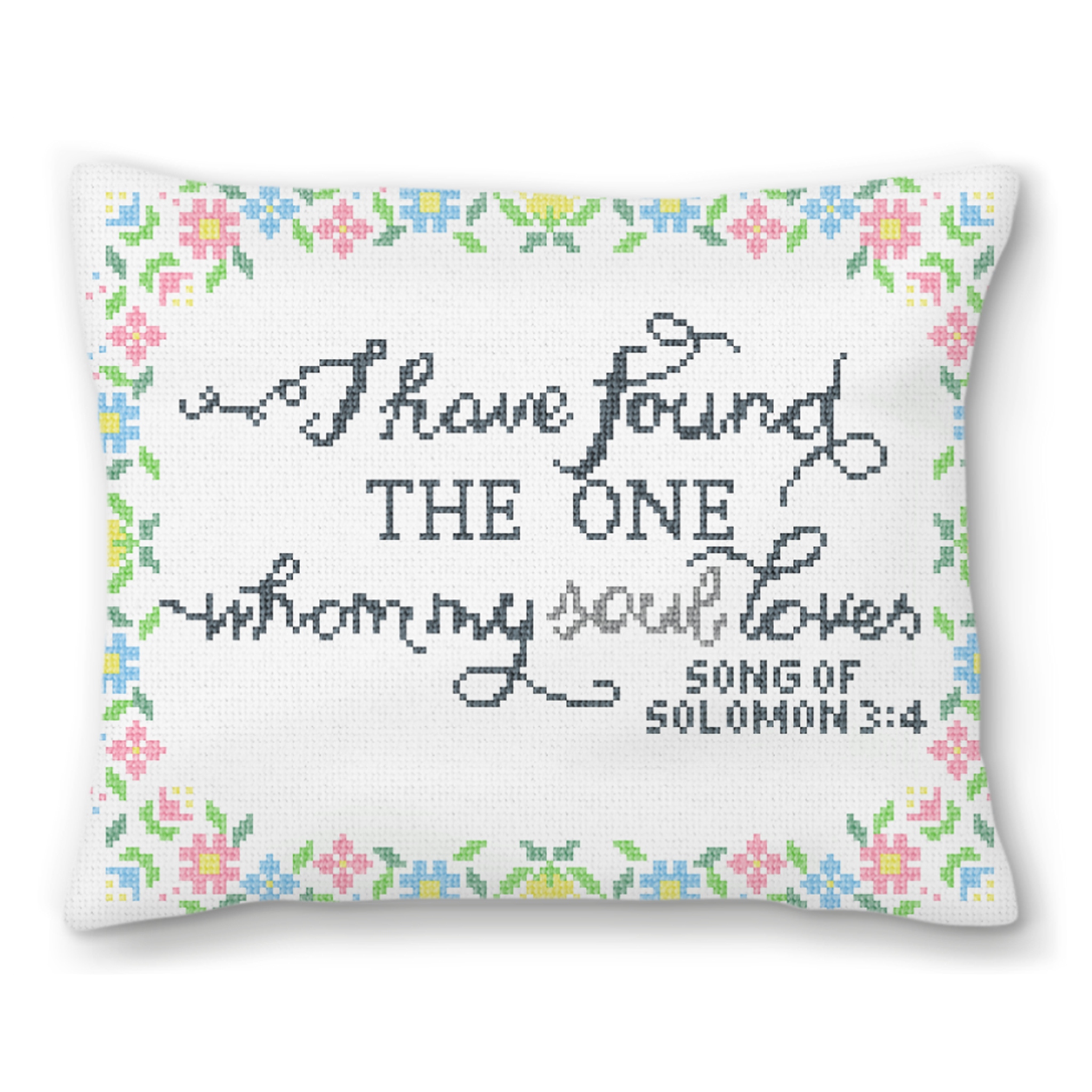 Song of Solomon Wedding Needlepoint Pillow
