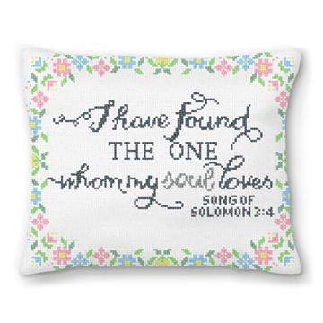 Song of Solomon Wedding Needlepoint Pillow