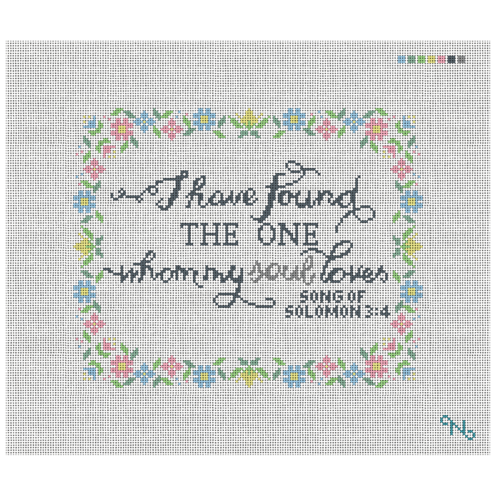 Song of Solomon Wedding Needlepoint Pillow Kit