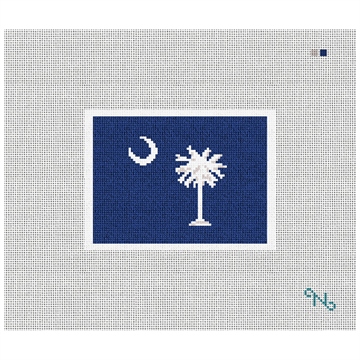 South Carolina Needlepoint Card Wallet Kit Stitched Preview