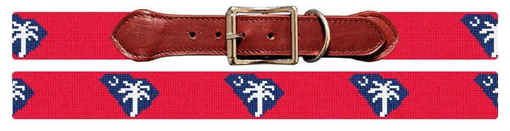 South Carolina State Needlepoint Dog Collar