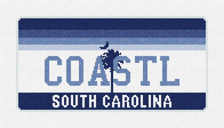 South Carolina Vanity Plate Needlepoint Pillow Kit