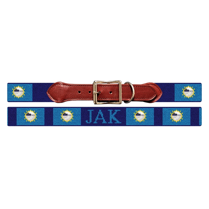South Dakota Flag Needlepoint Dog Collar