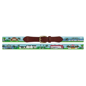 South Tampa Landscape Needlepoint Belt