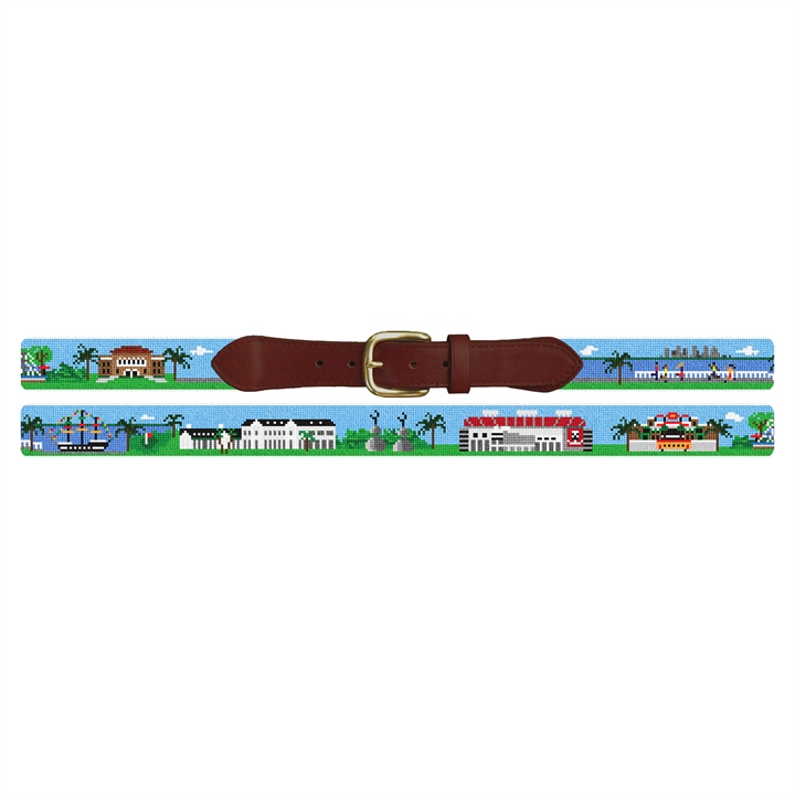 South Tampa Landscape Needlepoint Belt
