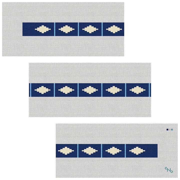 Southwestern Diamond Needlepoint Belt Kit Stitched Preview
