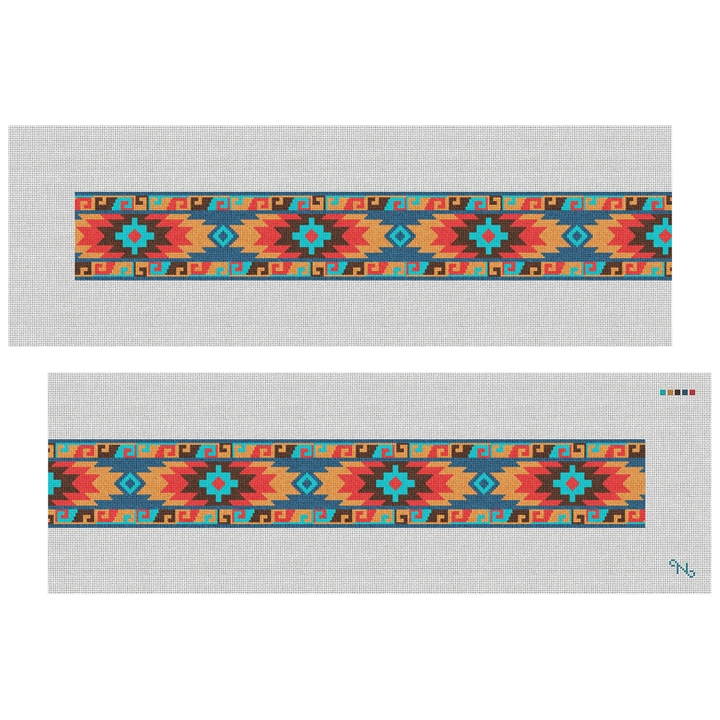 Southwestern Purse Guitar Strap Needlepoint Kit Stitched Preview