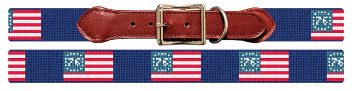Spirit of 76 Needlepoint Dog Collar