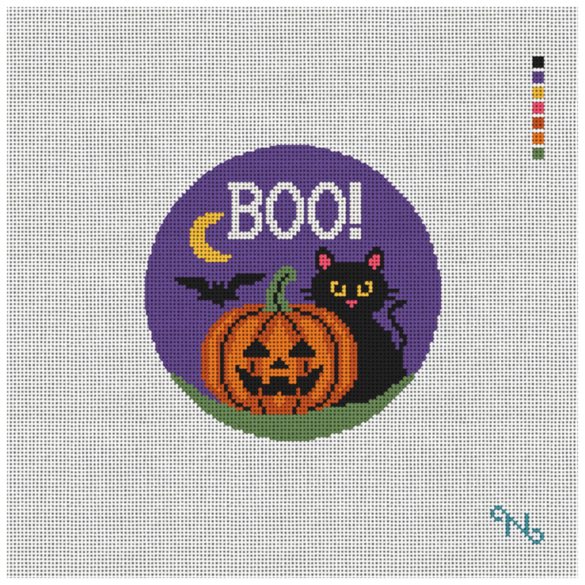 Spooky Boo Needlepoint Ornament Kit