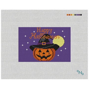 Spooky Night Purple Needlepoint Door Hanger Kit