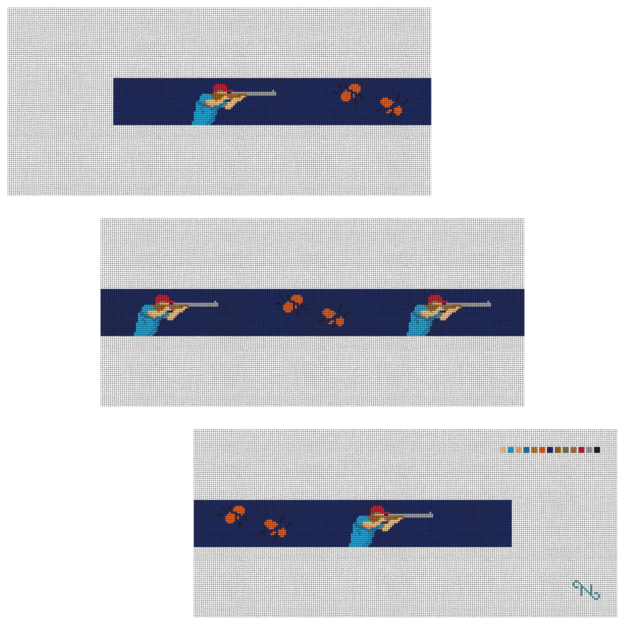 Sporting Clays Needlepoint Belt Kit