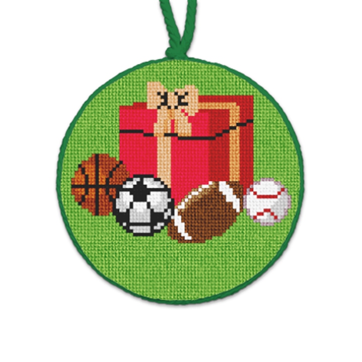 Sports Fan Needlepoint Ornament