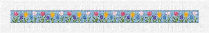 Spring Tulips Needlepoint Dog Collar Kit