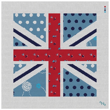 Square British Pop Union Jack Needlepoint Kit
