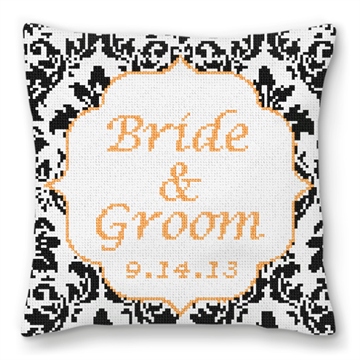 Square Damask Customized Ring Bearer Pillow