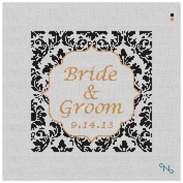 Square Damask Wedding Ring Bearer Pillow Kit