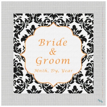 Square Damask Wedding Ring Bearer Pillow Kit Stitched Preview