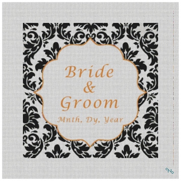 Square Damask Wedding Ring Bearer Pillow Kit