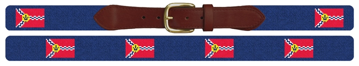 St. Louis Flag Needlepoint Belt 
