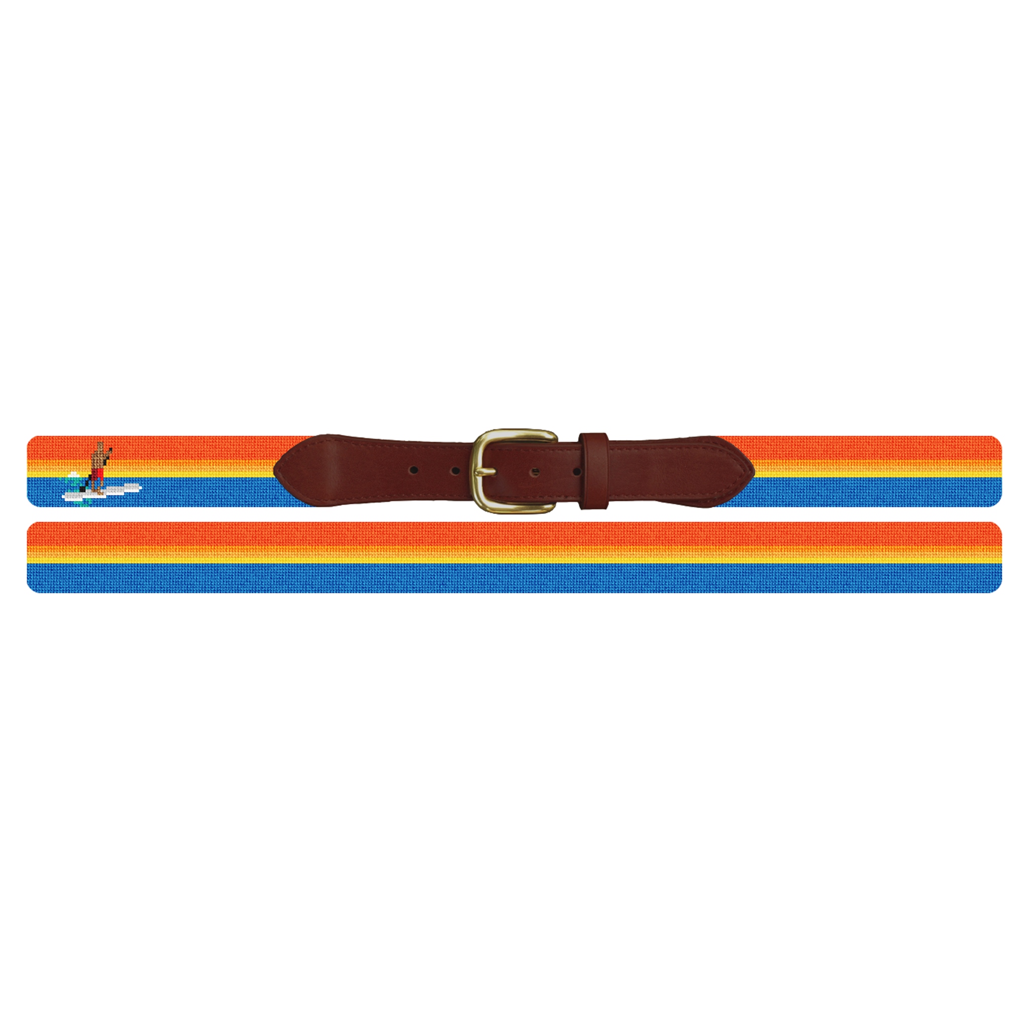 Stand Up Paddling Needlepoint Belt