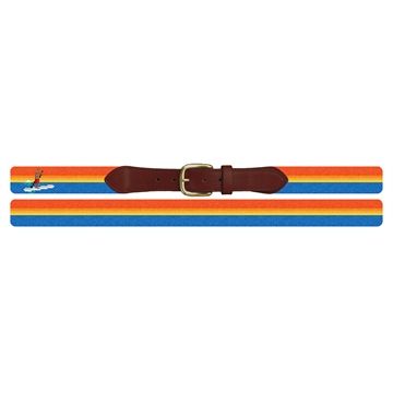 Stand Up Paddling Needlepoint Belt
