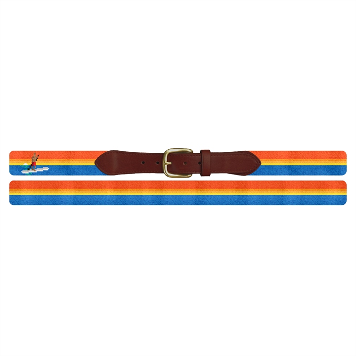 Stand Up Paddling Needlepoint Belt