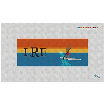 Stand Up Paddling Needlepoint Wallet Kit