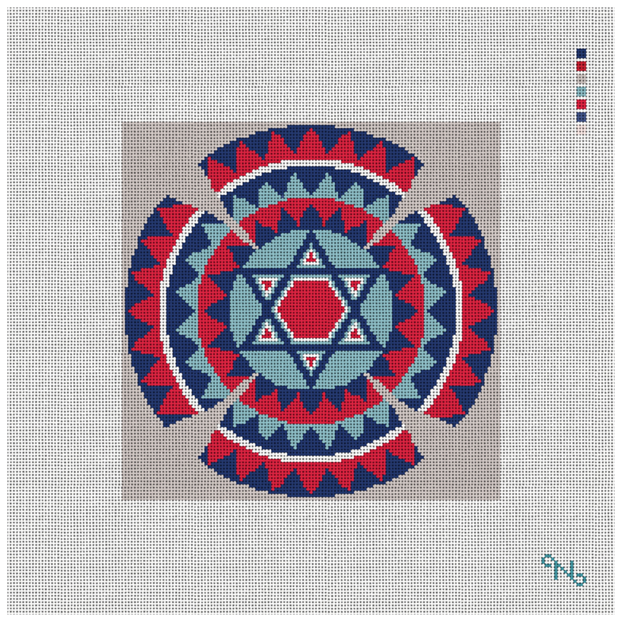 Star of David Kippah Needlepoint Kit