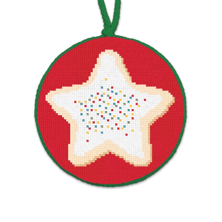 Star Sugar Cookie Needlepoint Ornament 