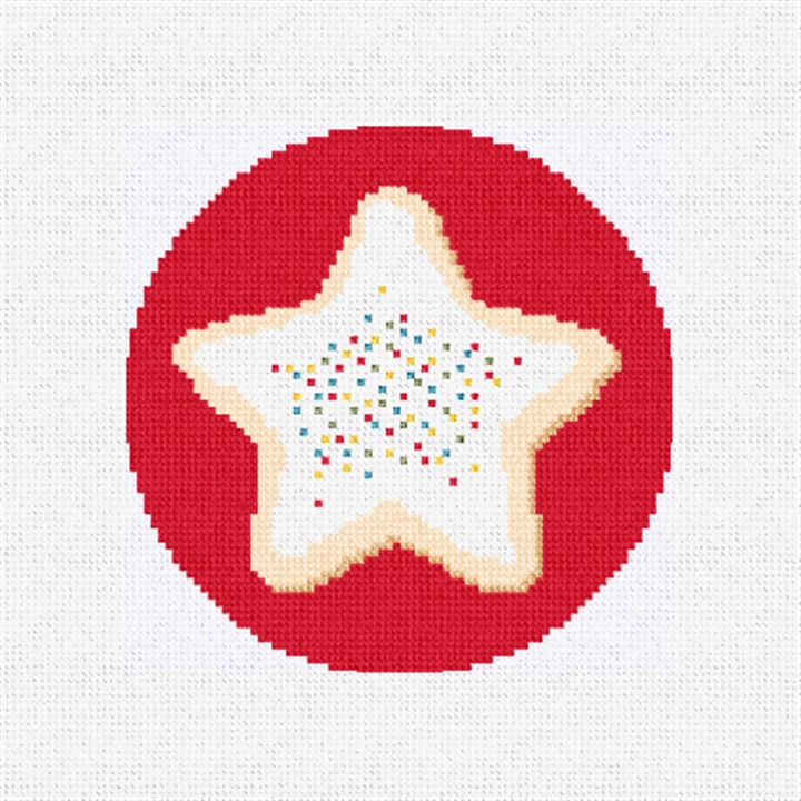 Star Sugar Cookie Needlepoint Ornament Kit