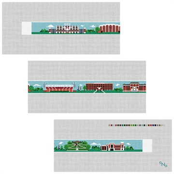 Starkville Mississippi Needlepoint Belt Kit Stitched Preview