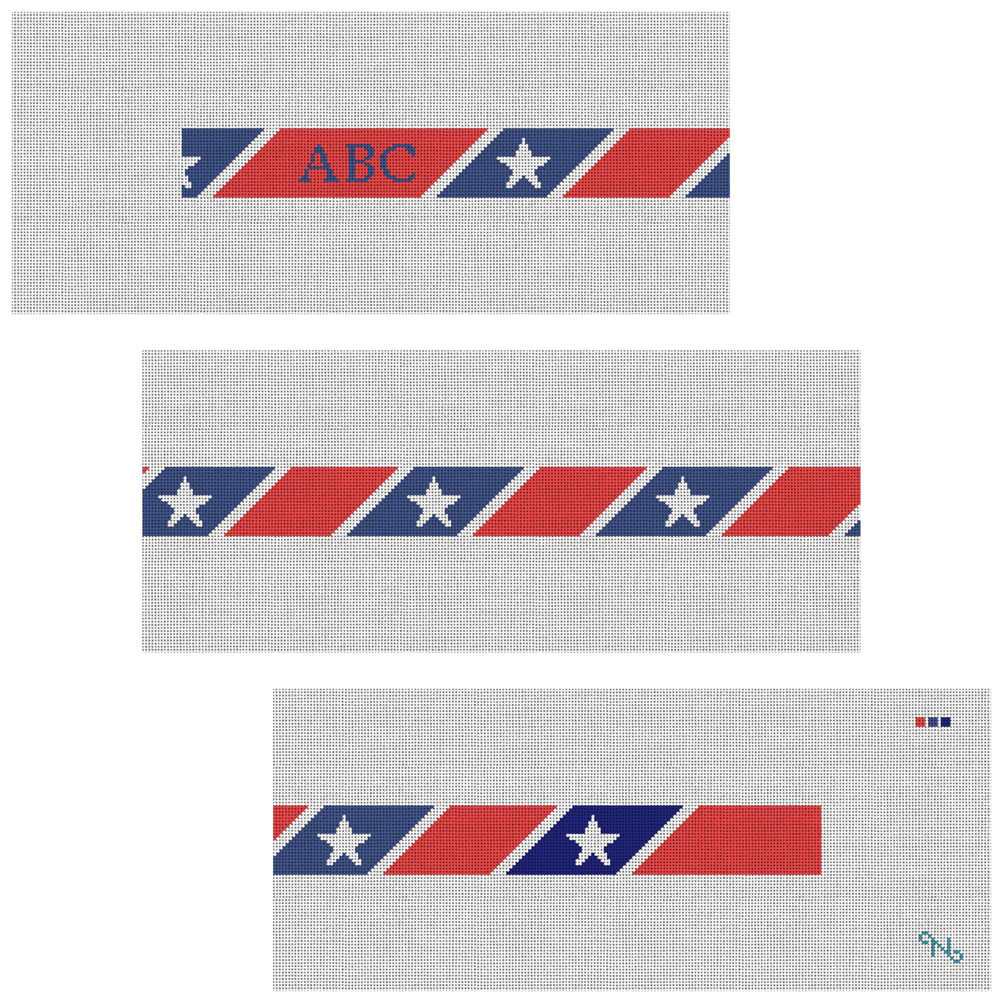 Stars Stripes Needlepoint Belt Kit