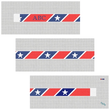 Stars Stripes Needlepoint Belt Kit Stitched Preview