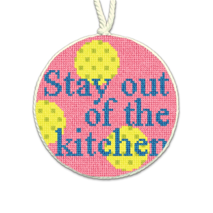 Stay Out Of The Kitchen Needlepoint Ornament