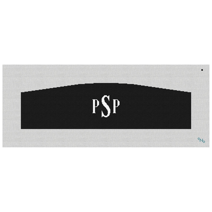 Straight Cummerbund Needlepoint Kit Stitched Preview