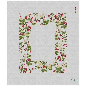 Strawberries Picture Frame Needlepoint Kit