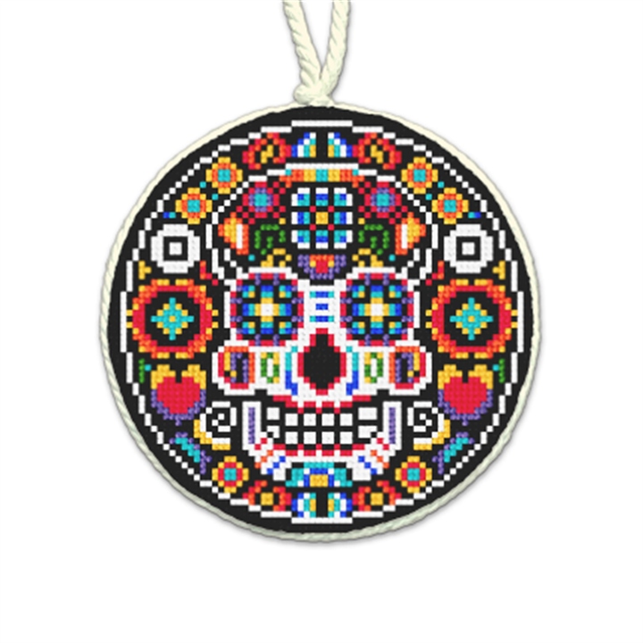 Sugar and Spirit Needlepoint Ornament