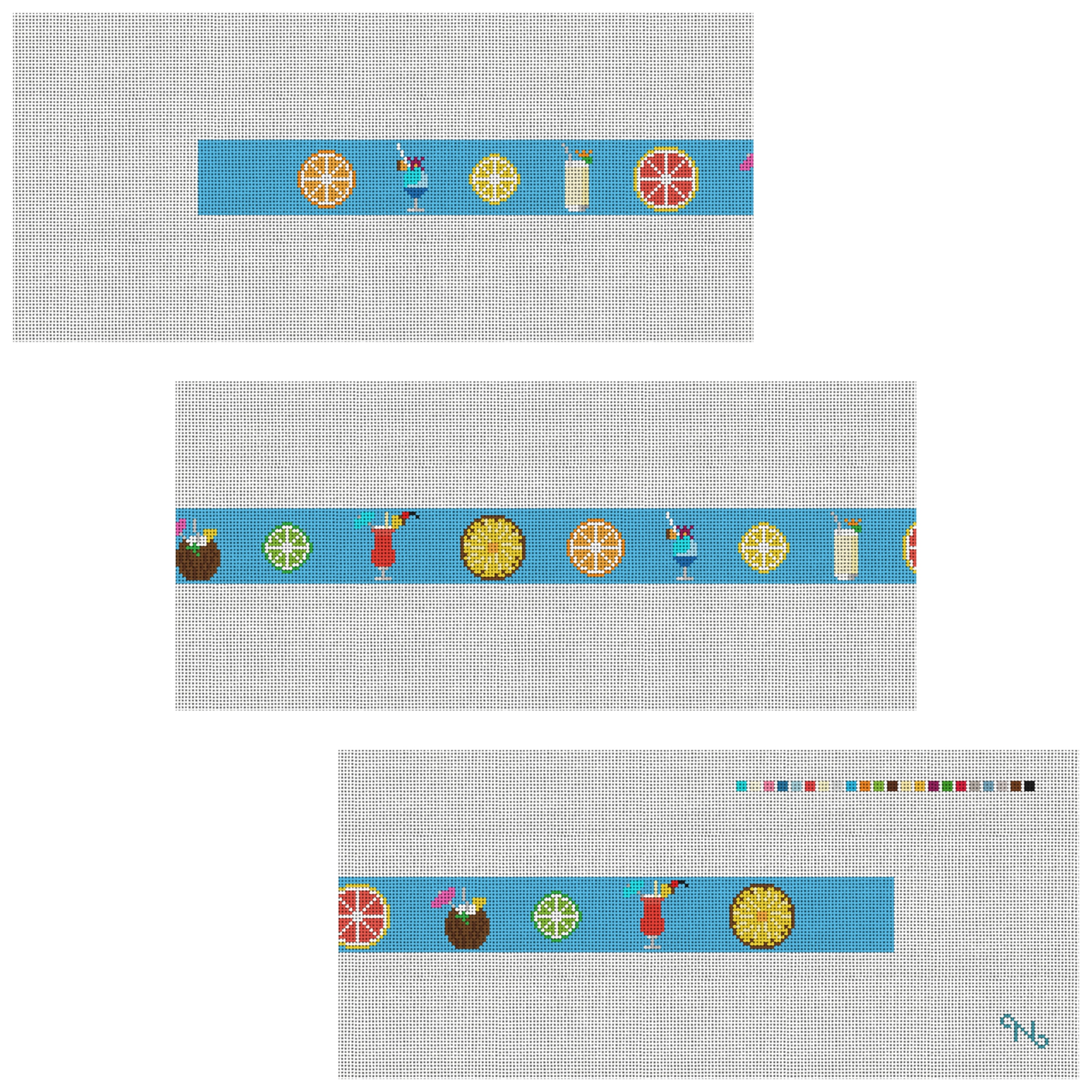 Summer Cocktail Needlepoint Belt Kit