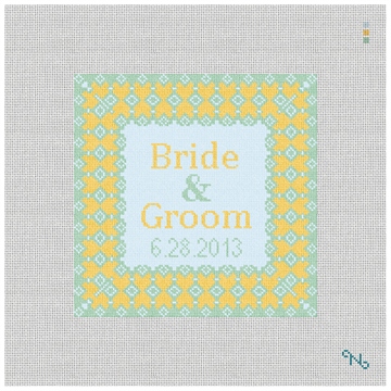Summer Grenelle Ring Bearer Pillow Kit Stitched Preview