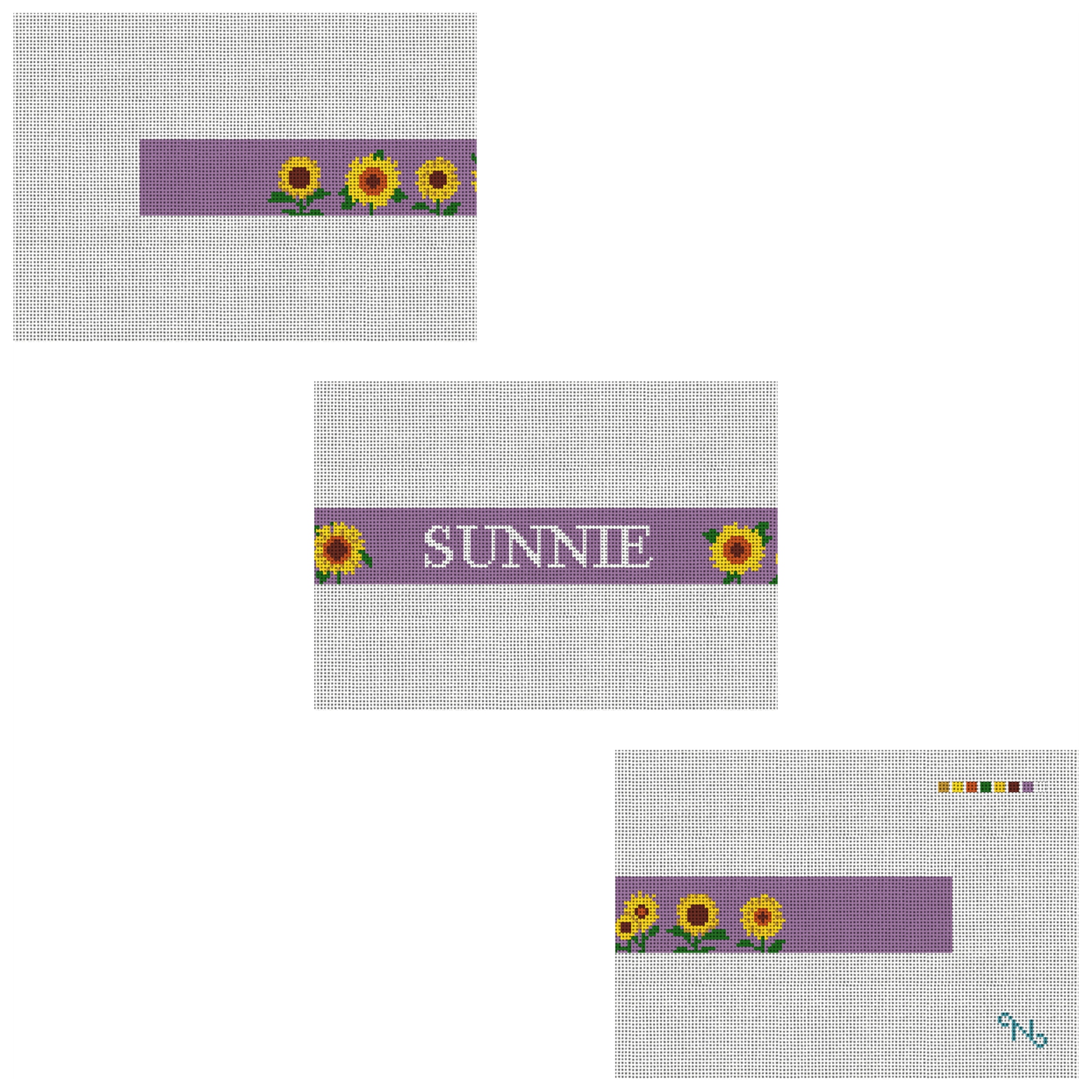 Sunflower Needlepoint Dog Collar Kit