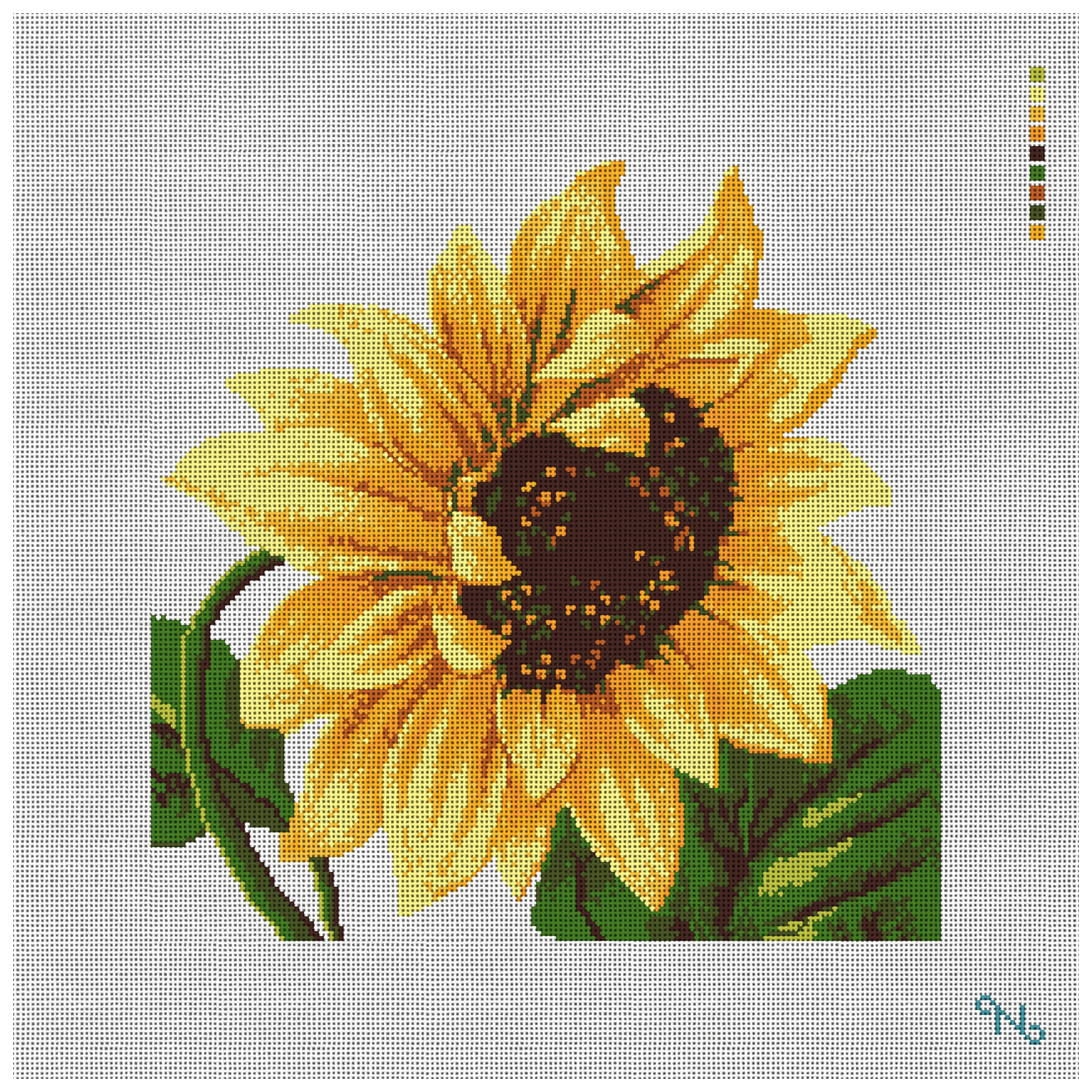 Sunflower Needlepoint Pillow Kit