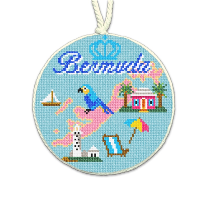 Sunny Bermuda Needlepoint Ornament