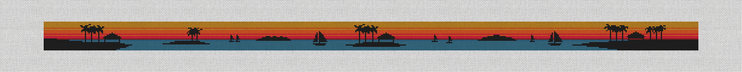 Sunset Sailing Needlepoint Belt Kit
