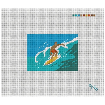 Surfing Needlepoint Card Wallet Kit