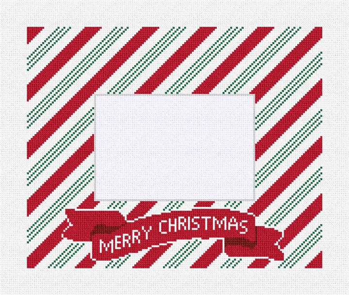 Sweet Candy Stripes Picture Frame Needlepoint Kit
