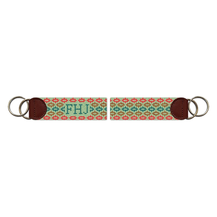 Sweet Dots Needlepoint Key Fob