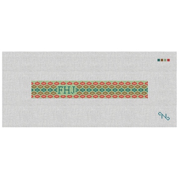 Sweet Dots Needlepoint Key Fob Kit Stitched Preview