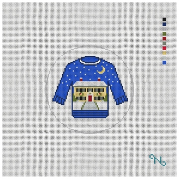 Sweet Home Ugly Sweater Needlepoint Ornament Kit