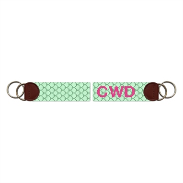 Sweet Scallops Needlepoint Key Fob